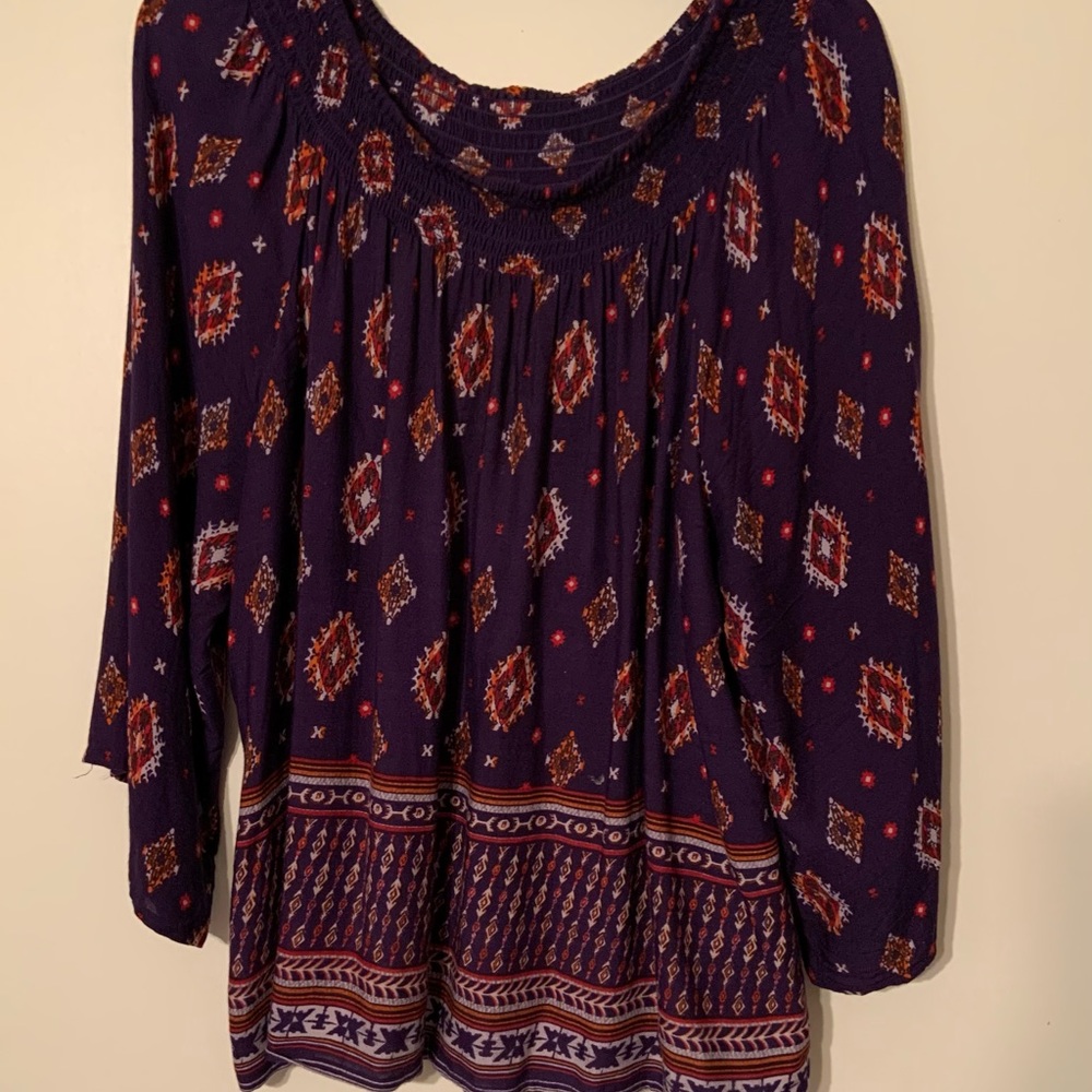 Southwest print top.